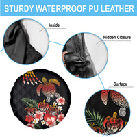 Hawaiian Hibiscus Turtle and Tropical Flower Spare Tire Cover Dynamic Vibe
