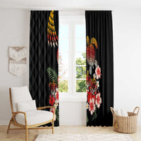 Hawaiian Hibiscus Turtle and Tropical Flower Window Curtain Dynamic Vibe