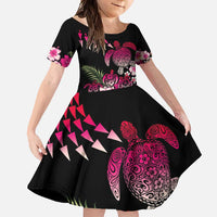 Hawaiian Hibiscus Turtle and Tropical Flower Family Matching Off Shoulder Maxi Dress and Hawaiian Shirt Sweet Vibe