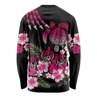 Hawaiian Hibiscus Turtle and Tropical Flower Long Sleeve Shirt Sweet Vibe