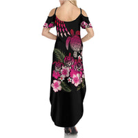 Hawaiian Hibiscus Turtle and Tropical Flower Summer Maxi Dress Sweet Vibe