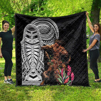 Samoan Warrior Art Tattoo Quilt Polynesian Pattern and Teuila
