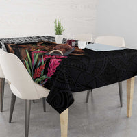 Samoan Warrior Art Tattoo Tablecloth Polynesian Pattern and Teuila