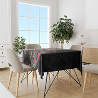 Samoan Warrior Art Tattoo Tablecloth Polynesian Pattern and Teuila