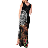 Samoan Warrior Art Tattoo Tank Maxi Dress Polynesian Pattern and Teuila LT03 - Polynesian Pride