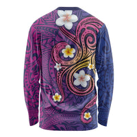 Hawaiian Octopus Tattoo and Frangipani Long Sleeve Shirt LT03 - Polynesian Pride