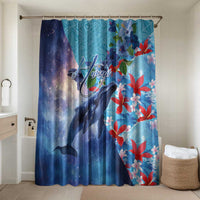 Hawaii Aloha Whales Bathroom Set Hibiscus and Whales with Polynesian Pattern - Polynesian Pride