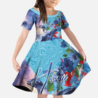 Hawaii Aloha Whales Family Matching Tank Maxi Dress and Hawaiian Shirt Hibiscus and Whales with Polynesian Pattern - Polynesian Pride