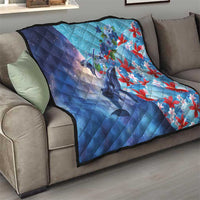 Hawaii Aloha Whales Quilt Hibiscus and Whales with Polynesian Pattern - Polynesian Pride