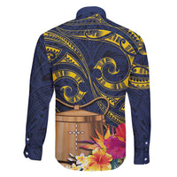Tokelau Tokehega Day Family Matching Tank Maxi Dress and Hawaiian Shirt Coat of Arms with Polynesian Tattoo and Hibiscus