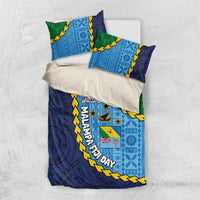 Malampa Fiji Day Bedding Set National Symbols with Tapa Tribal and Polynesian Tattoo