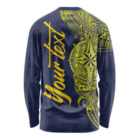 Personalised Tokelau Classic Ngatu Motifs Long Sleeve Shirt LT03 - Polynesian Pride