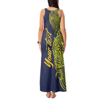 Personalised Tokelau Classic Ngatu Motifs Tank Maxi Dress LT03 - Polynesian Pride