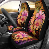 Hawaiian Hibiscus Turtle Tribal Polynesian Pattern Car Seat Cover Colorful Color