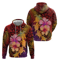 Hawaiian Hibiscus Turtle Tribal Polynesian Pattern Hoodie Colorful Color LT03 - Polynesian Pride