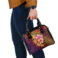 Hawaiian Hibiscus Turtle Tribal Polynesian Pattern Shoulder Handbag Colorful Color LT03 - Polynesian Pride