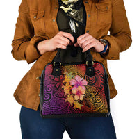 Hawaiian Hibiscus Turtle Tribal Polynesian Pattern Shoulder Handbag Colorful Color LT03 - Polynesian Pride