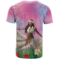 Woman Polynesian Tattoos T Shirt Tropical Flower - Sweets Vibrant Color