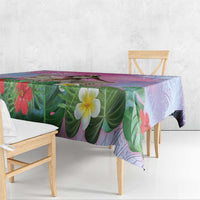 Woman Polynesian Tattoos Tablecloth Tropical Flower - Sweets Vibrant Color