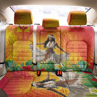 Woman Polynesian Tattoos Back Car Seat Cover Tropical Flower - Vibrant Hot Color LT03 - Polynesian Pride