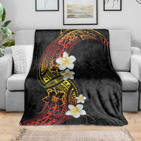 Plumeria Blanket Polynesian Tribal Frangipani Sunset LT03 - Polynesian Pride