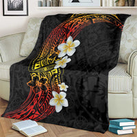 Plumeria Blanket Polynesian Tribal Frangipani Sunset LT03 - Polynesian Pride