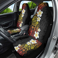 Plumeria Car Seat Cover Polynesian Tribal Frangipani Sunset
