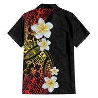 Plumeria Family Matching Puletasi and Hawaiian Shirt Polynesian Tribal Frangipani Sunset LT03 - Polynesian Pride