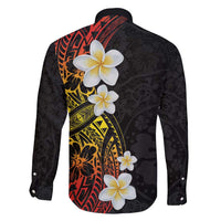 Plumeria Family Matching Tank Maxi Dress and Hawaiian Shirt Polynesian Tribal Frangipani Sunset LT03 - Polynesian Pride