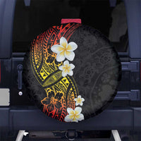 Plumeria Spare Tire Cover Polynesian Tribal Frangipani Sunset