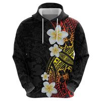 Plumeria Zip Hoodie Polynesian Tribal Frangipani Sunset LT03 - Polynesian Pride