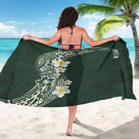 Plumeria Sarong Polynesian Tribal Frangipani Green