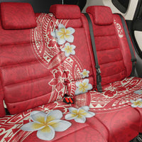 Plumeria Back Car Seat Cover Polynesian Tribal Frangipani Red LT03 - Polynesian Pride