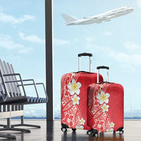 Plumeria Luggage Cover Polynesian Tribal Frangipani Red LT03 - Polynesian Pride