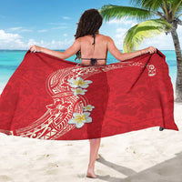 Plumeria Sarong Polynesian Tribal Frangipani Red LT03 - Polynesian Pride