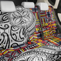 Niue Hiapo and Maori Decoration Tattoos Back Car Seat Cover - Polynesian Pride