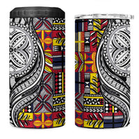 Niue Hiapo and Maori Decoration Tattoos 4 in 1 Can Cooler Tumbler - Polynesian Pride