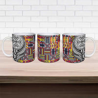 Niue Hiapo and Maori Decoration Tattoos Ceramic Mug - Polynesian Pride
