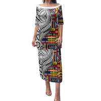 Niue Hiapo and Maori Decoration Tattoos Family Matching Puletasi and Hawaiian Shirt - Polynesian Pride