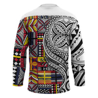 Niue Hiapo and Maori Decoration Tattoos Hockey Jersey LT03 - Polynesian Pride