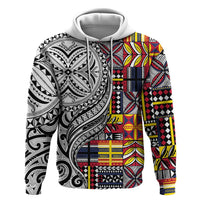 Niue Hiapo and Maori Decoration Tattoos Hoodie - Polynesian Pride