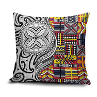 Niue Hiapo and Maori Decoration Tattoos Pillow Cover - Polynesian Pride