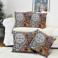 Niue Hiapo and Maori Decoration Tattoos Pillow Cover - Polynesian Pride