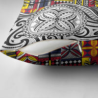Niue Hiapo and Maori Decoration Tattoos Pillow Cover - Polynesian Pride