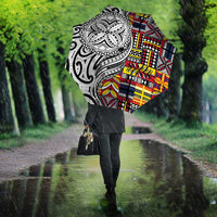 Niue Hiapo and Maori Decoration Tattoos Umbrella - Polynesian Pride