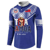 Toa Samoa Rugby Button Sweatshirt Six Eight Five to The World