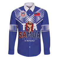 Toa Samoa Rugby Family Matching Off The Shoulder Long Sleeve Dress and Hawaiian Shirt Six Eight Five to The World