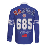 Toa Samoa Rugby Long Sleeve Button Shirt Six Eight Five to The World