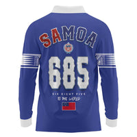 Toa Samoa Rugby Long Sleeve Polo Shirt Six Eight Five to The World