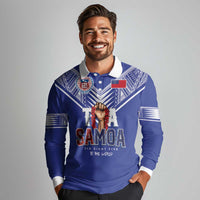 Toa Samoa Rugby Long Sleeve Polo Shirt Six Eight Five to The World